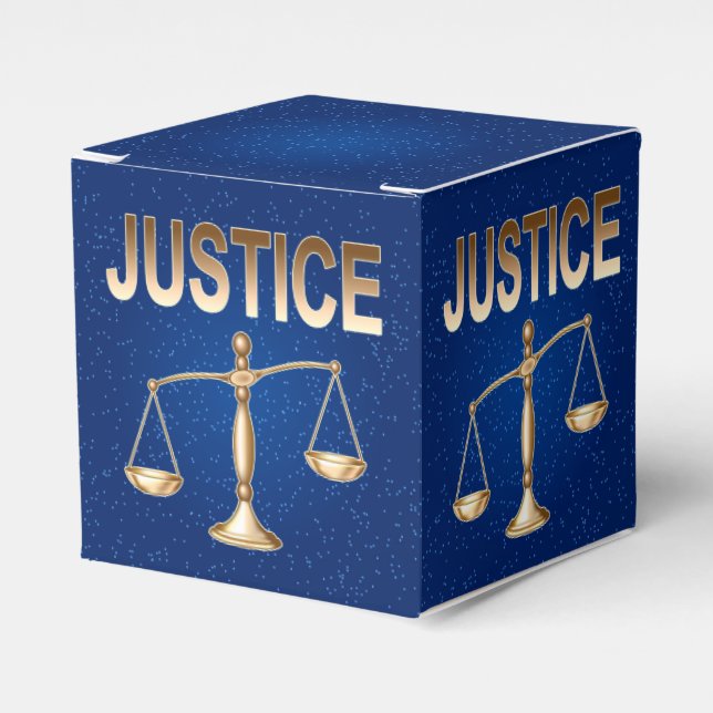 Scales of Justice Favor Box (Front Side)
