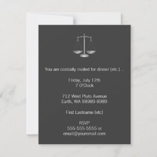 Scales of Justice Invitation