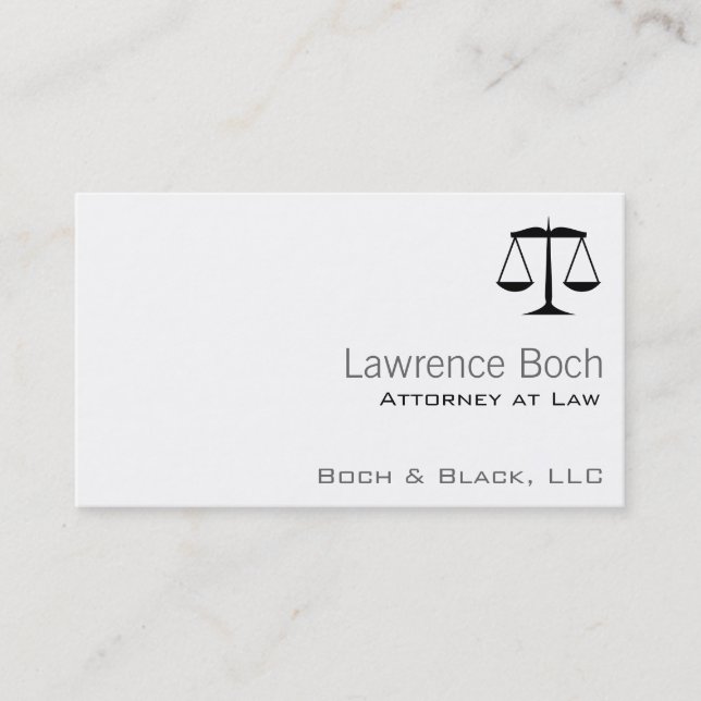 Scales of Justice (Law) Business Card (Front)