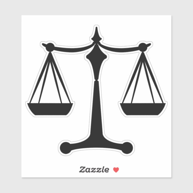 Scales of Justice - Law Classi Sticker (Sheet)