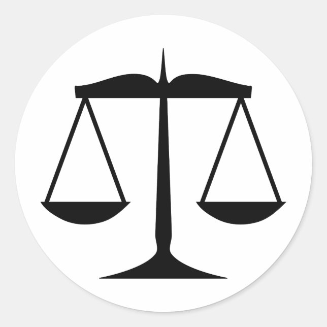 Scales of Justice (Law) Classic Round Sticker (Front)
