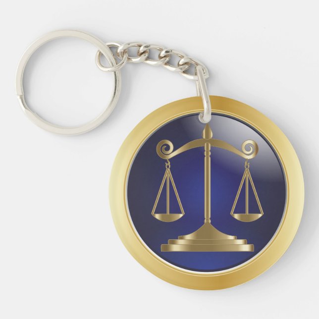 Scales of Justice | Law | Lawyer Keychain (Front)
