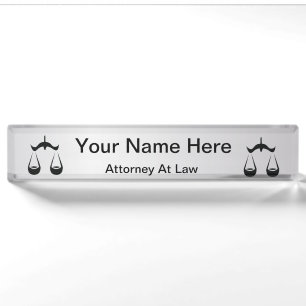 Scales of Justice   Law   Lawyer Nameplate