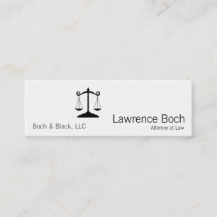 Scales of Justice (Law) Mini Business Card