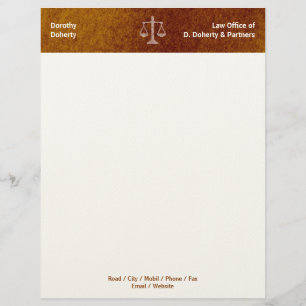 Scales of Justice LAW OFFICE Letterhead