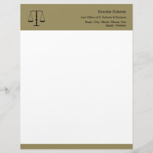 Scales of Justice LAW OFFICE Letterhead