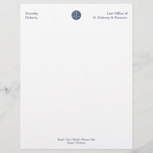 Scales of Justice LAW OFFICE Letterhead