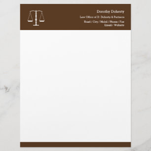 Scales of Justice LAW OFFICE Letterhead
