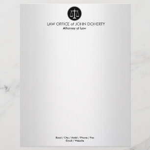 Scales of Justice   Law Office Letterhead