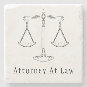Scales of Justice   Law School Gifts Stone Coaster