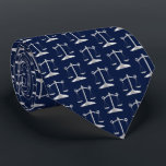 Scales of Justice | Lawyer | Dark Blue Tie<br><div class="desc">Scale of Justice Tie. ⭐99% of my designs in my store are done in layers. This makes it easy for you to resize and move the graphics and text around so that it will fit each product perfectly. ⭐ (Please be sure to resize or move graphics if needed before ordering)...</div>