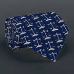 Scales of Justice | Lawyer | Dark Blue Tie<br><div class="desc">Scale of Justice Tie. ⭐99% of my designs in my store are done in layers. This makes it easy for you to resize and move the graphics and text around so that it will fit each product perfectly. ⭐ (Please be sure to resize or move graphics if needed before ordering)...</div>