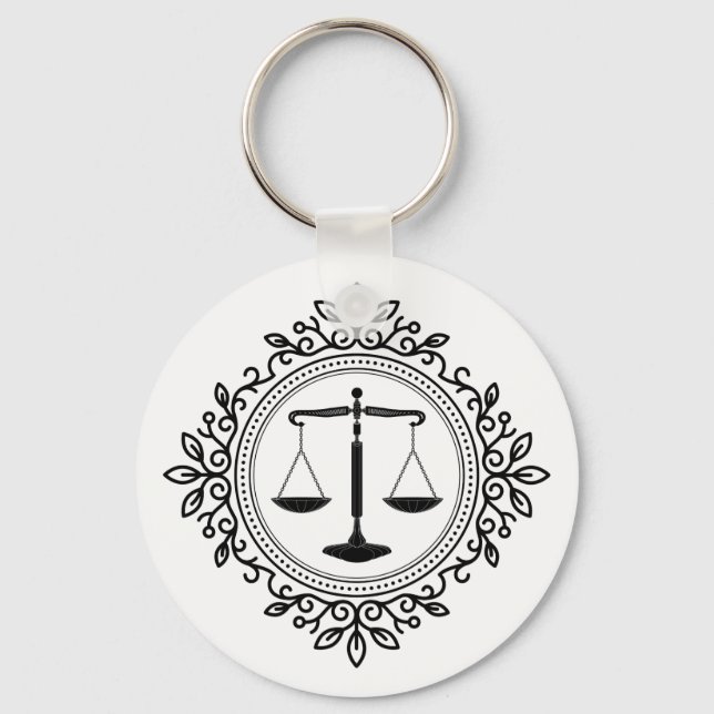 Scales of Justice |  Lawyer Keychain (Front)