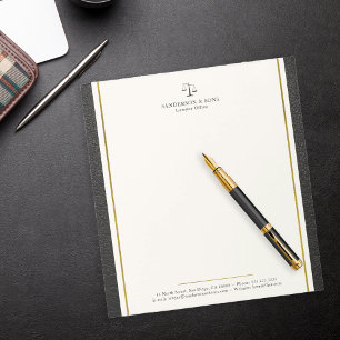 Scales of justice lawyer office professional notepad