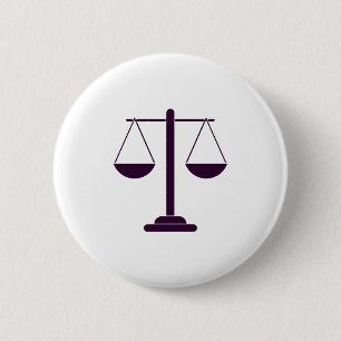 Scales of Justice Legal Services Symbol 2 Inch Round Button