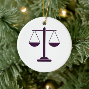 Scales of Justice Legal Services Symbol Ceramic Ornament