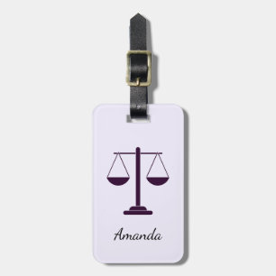 Scales of Justice Legal Services Symbol Luggage Tag