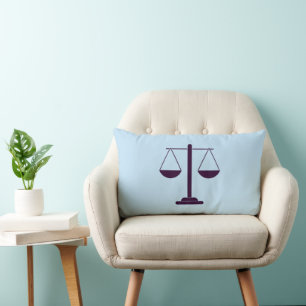 Scales of Justice Legal Services Symbol Lumbar Pillow