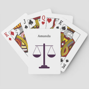 Scales of Justice Legal Services Symbol Playing Cards