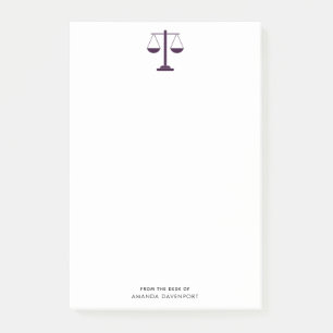 Scales of Justice Legal Services Symbol Post-it Notes