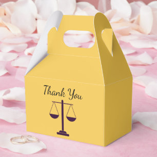 Scales of Justice Legal Services Symbol Thank You Favor Box