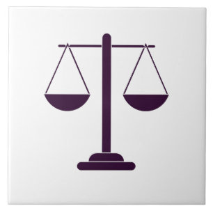 Scales of Justice Legal Services Symbol Tile