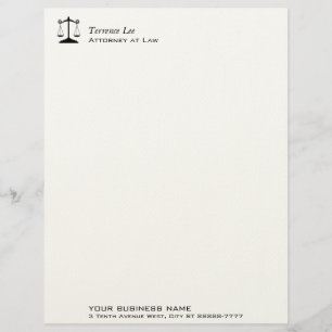 Scales of Justice Letterhead