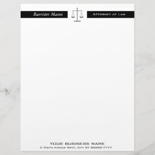 Scales of Justice Letterhead