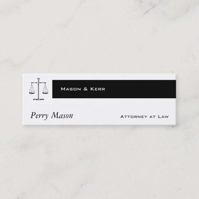 Scales of Justice Mini Business Card (Front)