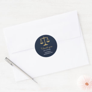Scales of Justice Navy Graduation Envelope Seal