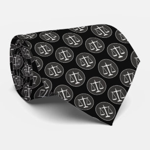 Scales of Justice pattern Lawyer Tie