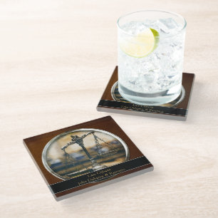 Scales of Justice   Personalizable Glass Coaster