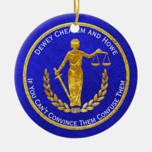 Scales of Justice Personalize Ceramic Ornament