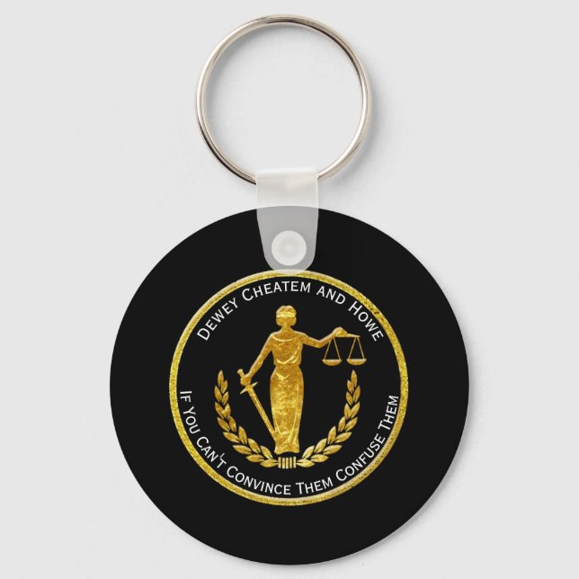 Scales of Justice Personalize Keychain (Front)