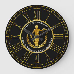 Scales of Justice Personalize Large Clock