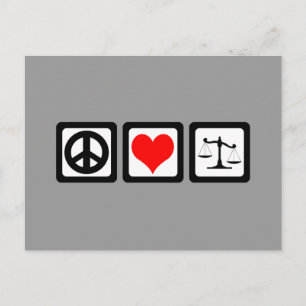 Scales of justice postcard