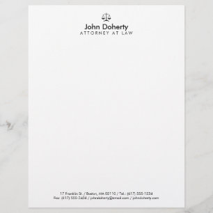 Scales of Justice   Professional Letterhead