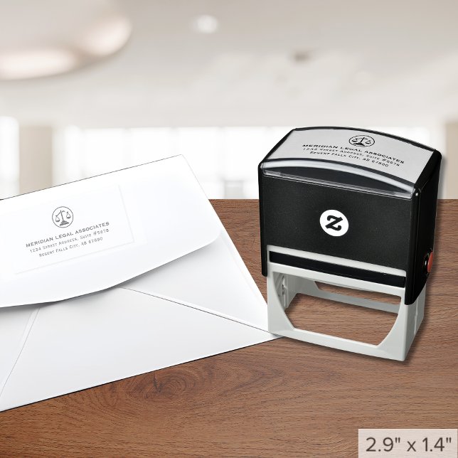 Scales of Justice Return Address Self-inking Stamp (Creator Uploaded)
