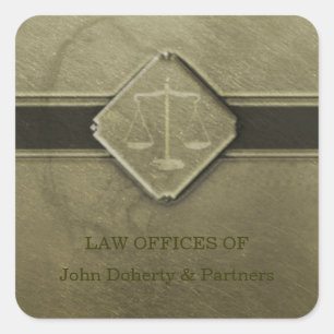 Scales of Justice Square Sticker