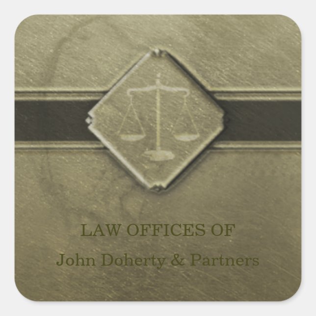 Scales of Justice Square Sticker (Front)