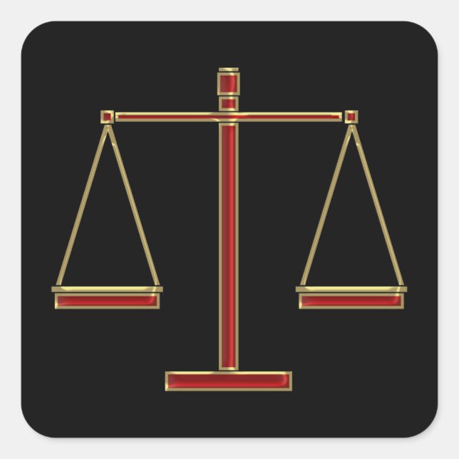 Scales of Justice - Square Sticker (Front)