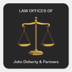 Scales of Justice Square Sticker