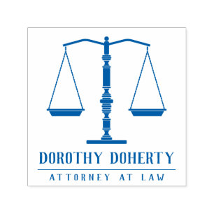 Scales of Justice Symbol Personalizable Self-inking Stamp