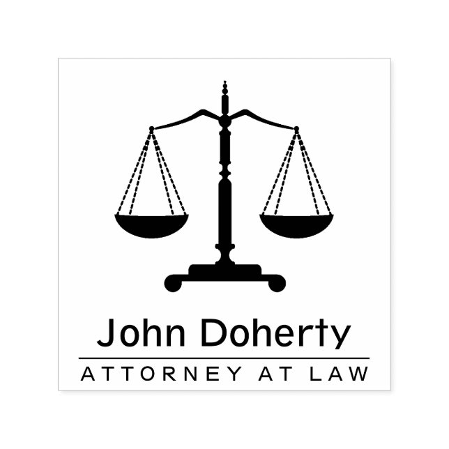 Scales of Justice Symbol | Personalizable Self-inking Stamp (Design)
