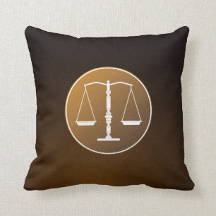 Scales of Justice Throw Pillow