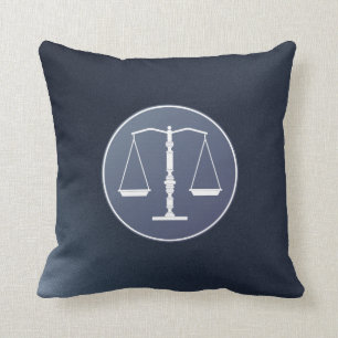 Scales of Justice Throw Pillow