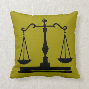 Scales Of Justice Throw Pillow