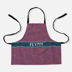Scales Pink Blue Minimal Pattern Apron