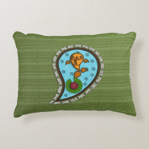 Scales the Goldfish Accent Pillow