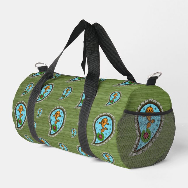 Scales the Goldfish Duffle Bag (Right Corner)